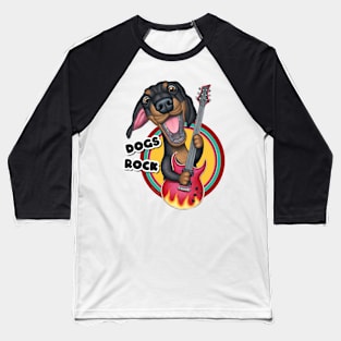 Dogs Rock Baseball T-Shirt